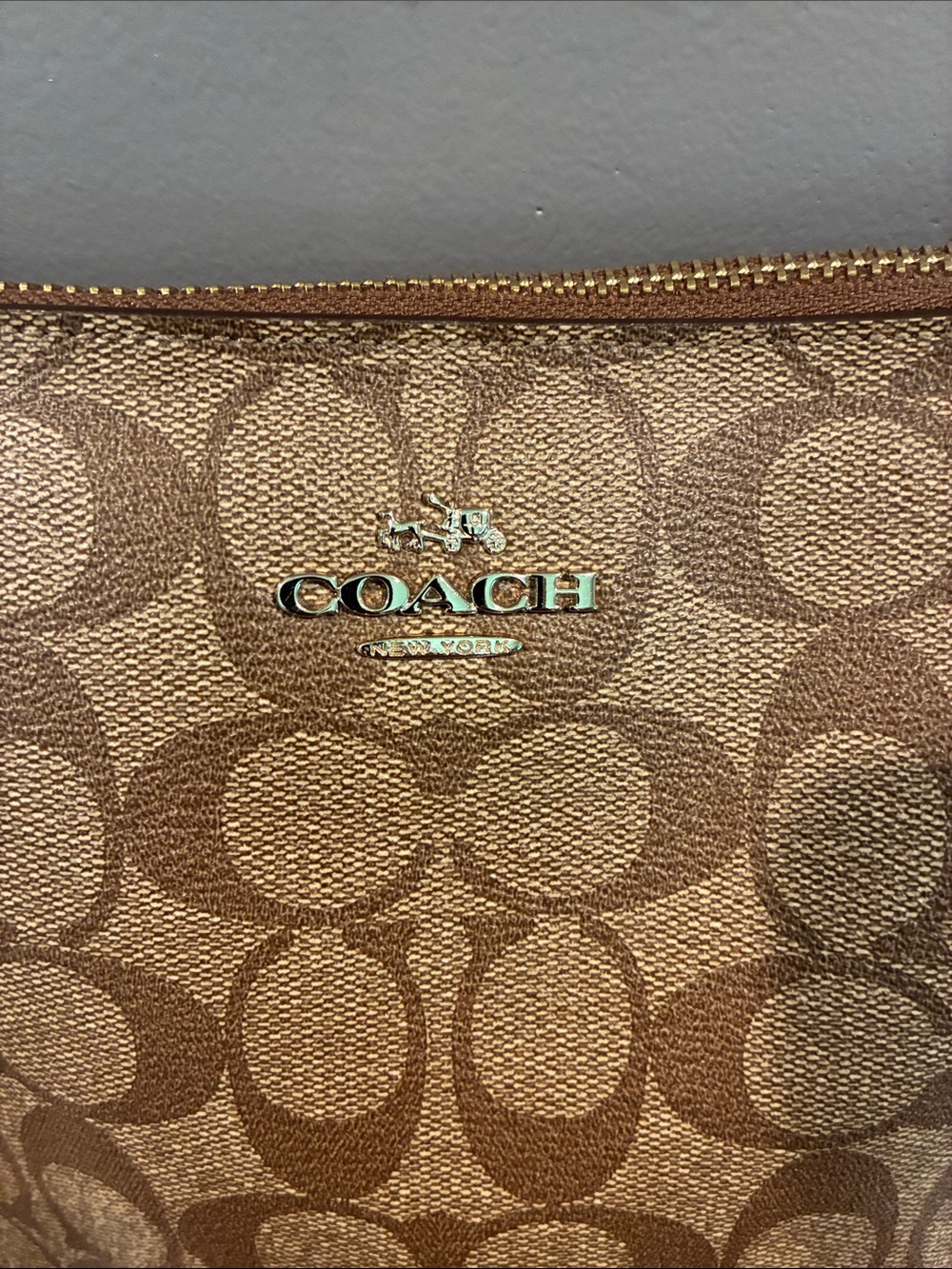 Coach Tan Signature Crossbody Bag - Picture 2 of 9